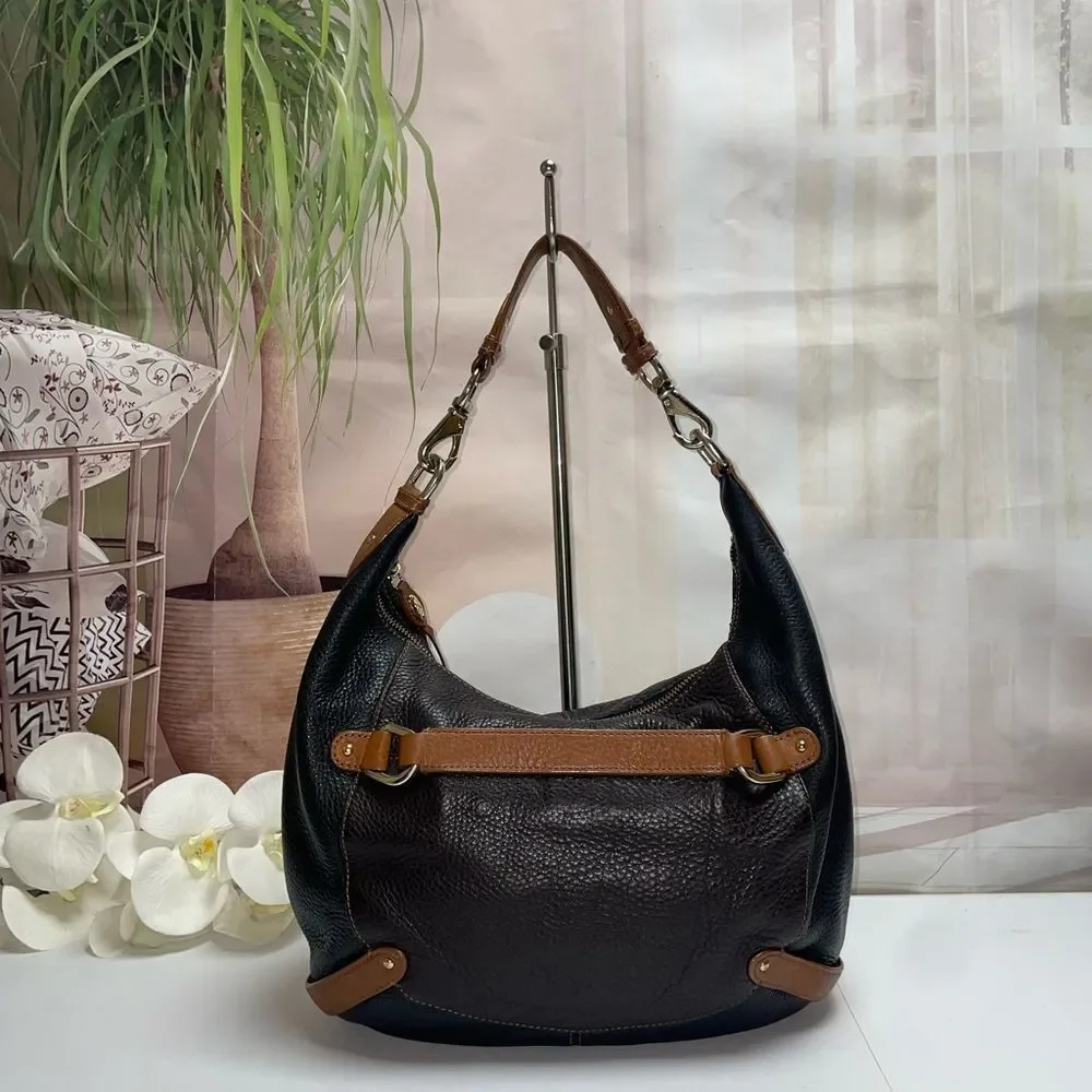 Cole Haan Black and Brown Hobo Bag
